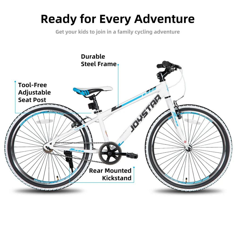 ZenVora 20-Inch/24-Inch Kids Mountain Bike, Single-Speed Bicycle