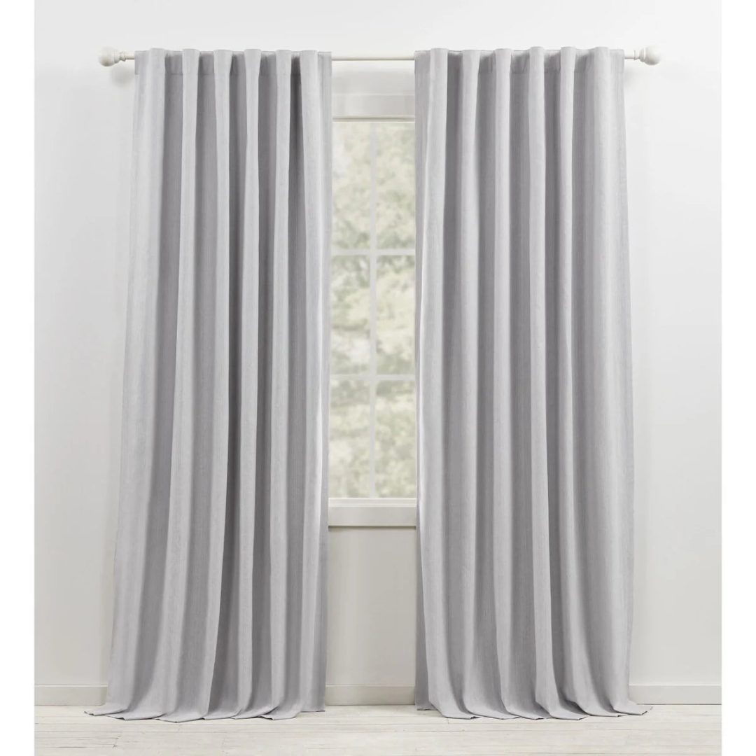 ZenVora Blackout Curtain Single Panel, Back Tab and Rod Pocket Window Curtain