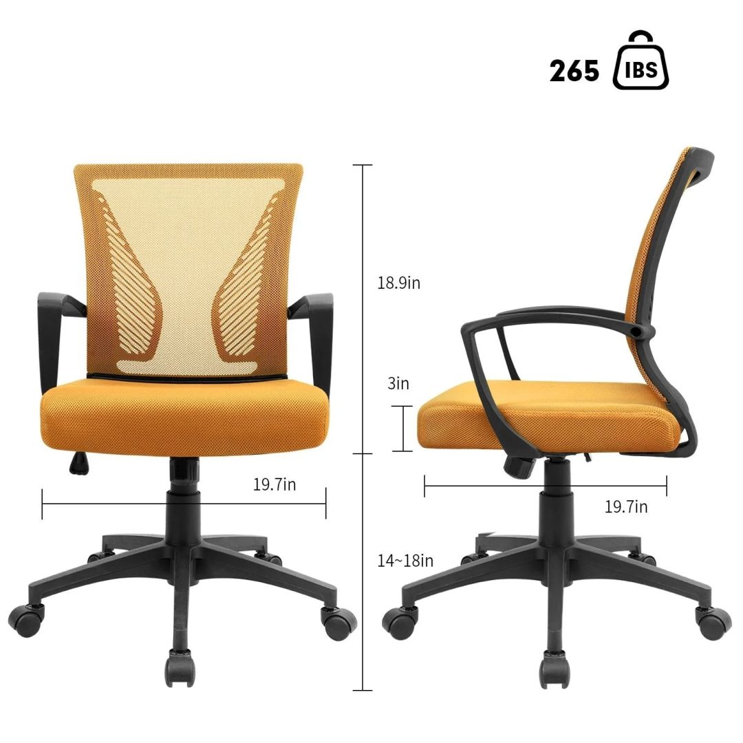 ZenVora Ergonomic Mesh Office Chair with Lumbar Support, Breathable Computer Desk Chair