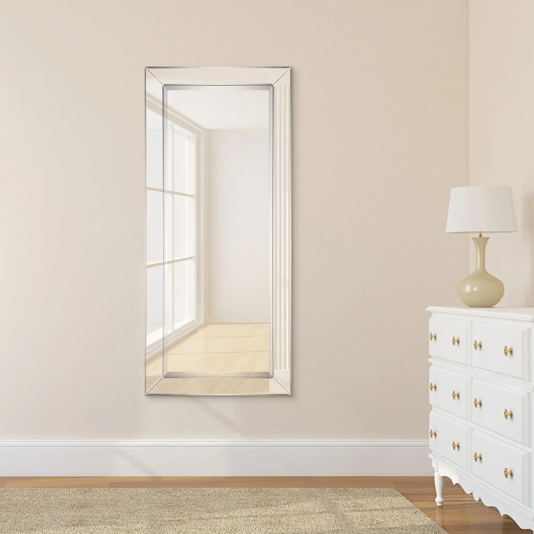 ZenVora Beveled Rectangular Clear HD Wall Mirror, Bathroom Vanity and Bedroom Mirror, 3 Sizes