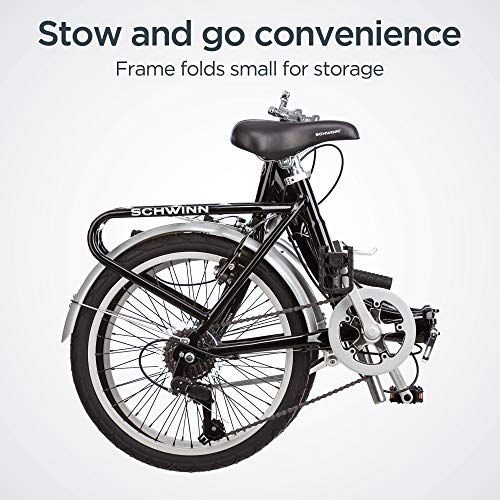 ZenVora 20-Inch Folding Adult Bike for Men and Women, 7-Speed Drivetrain