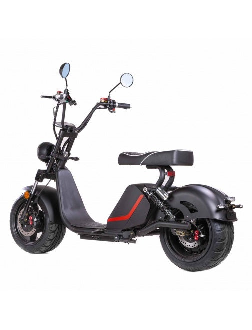 ZenVora 3000W 60V Dual-Seat Electric Scooter – Chopper-Style City Commuter