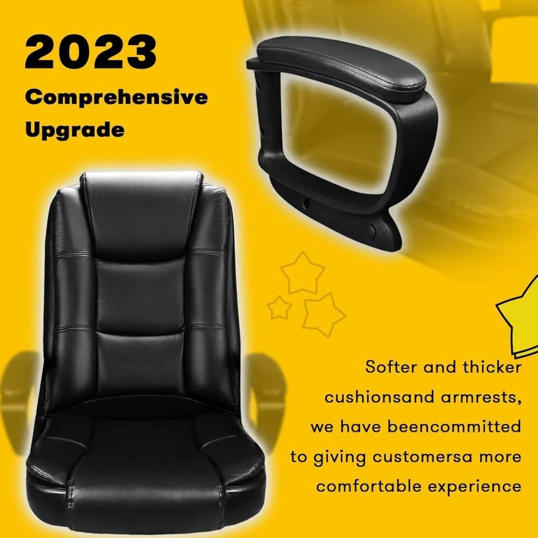 ZenVora Big and Tall Executive Office Chair, High Back Ergonomic Leather Chair, 400 lb Capacity