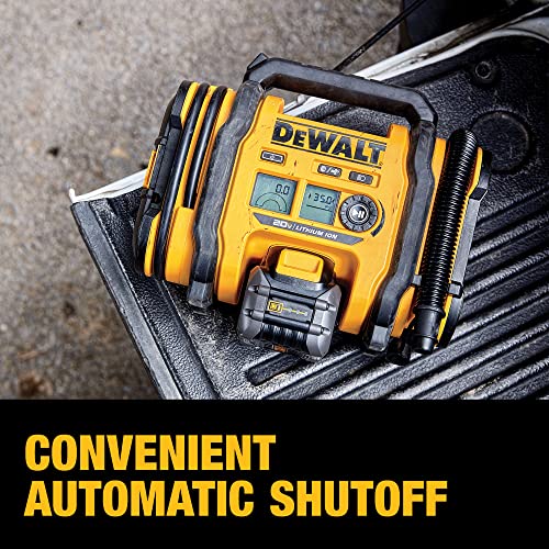 ZenVora 20V Cordless Tire Inflator, Compact and Portable, with Automatic Shut-Off and LED Light