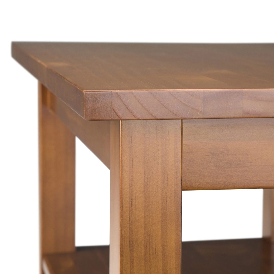 ZenVora 14" Wide Solid Wood Narrow Side Table, Rectangle Transitional Style Accent Table