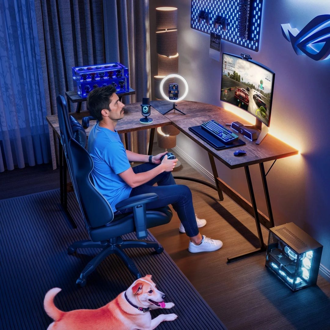 ZenVora L-Shaped Gaming Desk, Computer Corner Desk and Office Writing Desk for Home