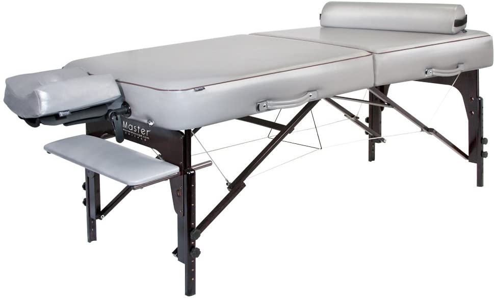 ZenVora Massage Table Package with 3-Inch Memory Foam, Dove Gray