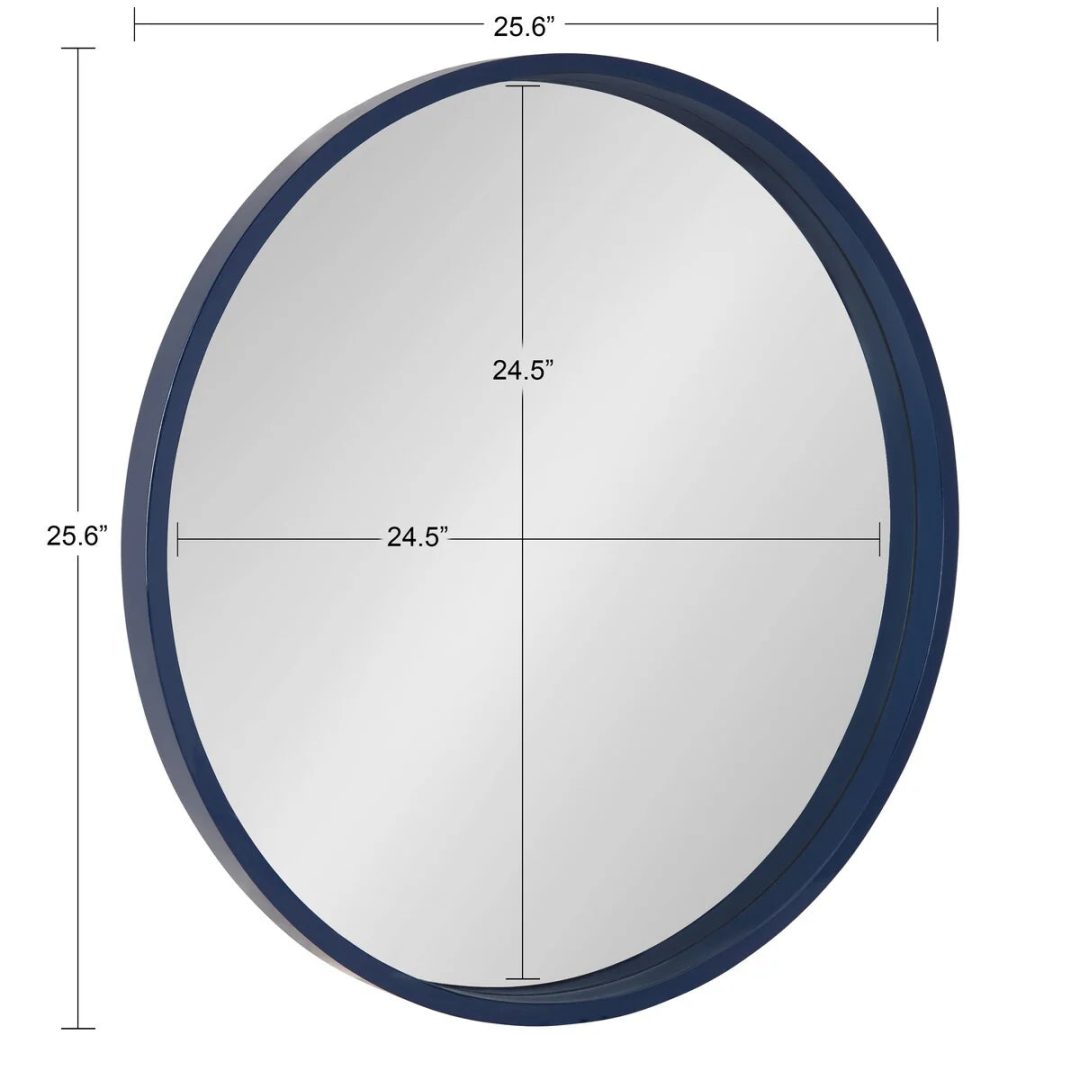 ZenVora Round Wood Accent Wall Mirror, Modern Decorative Wooden Frame Mirror for Living Room, Bedroom and Entryway