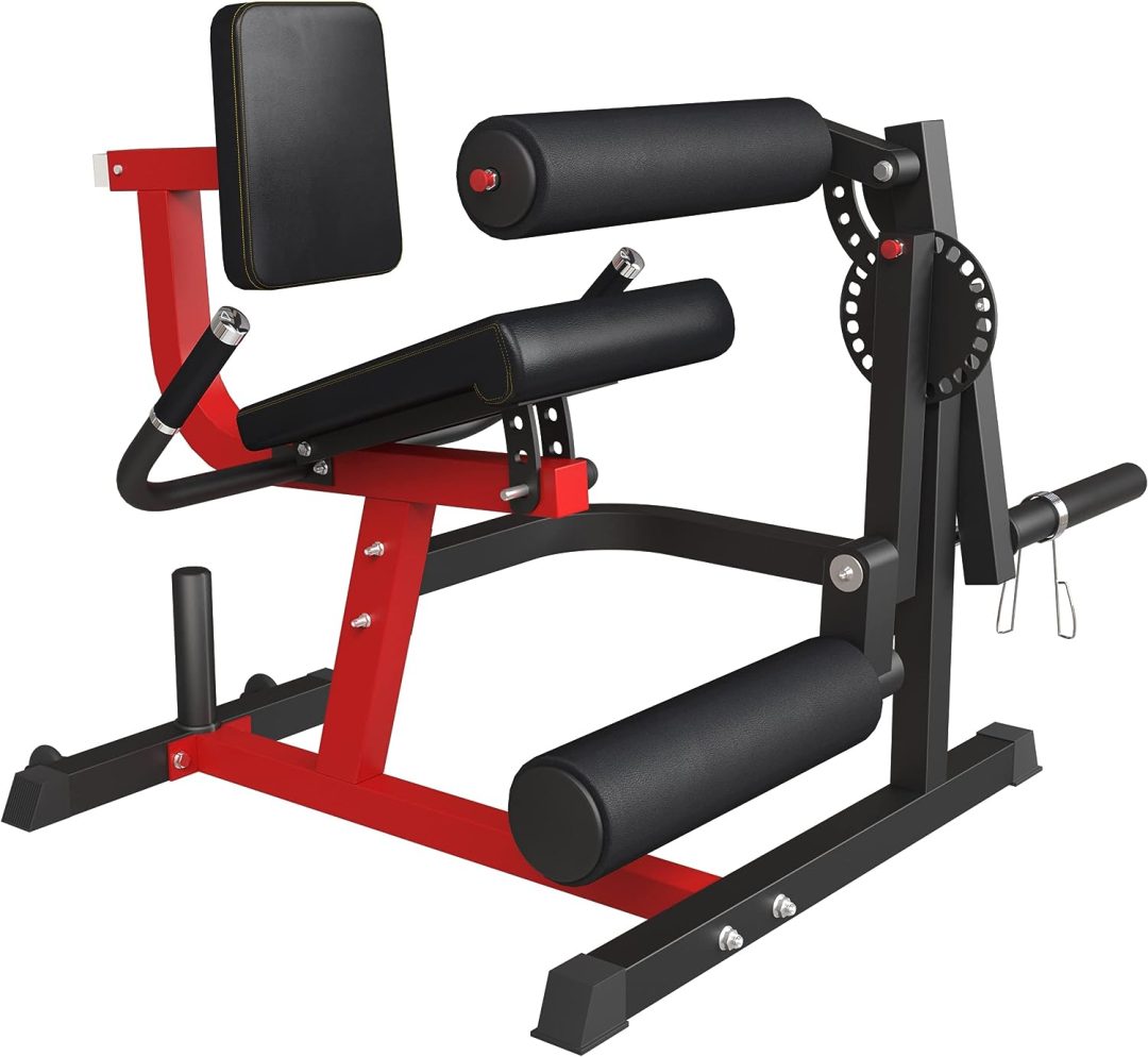 ZenVora Leg Extension and Leg Curl Machine, Adjustable Lower Body Exercise Bench, Strength Training Equipment for Home Gym and Fitness Workouts
