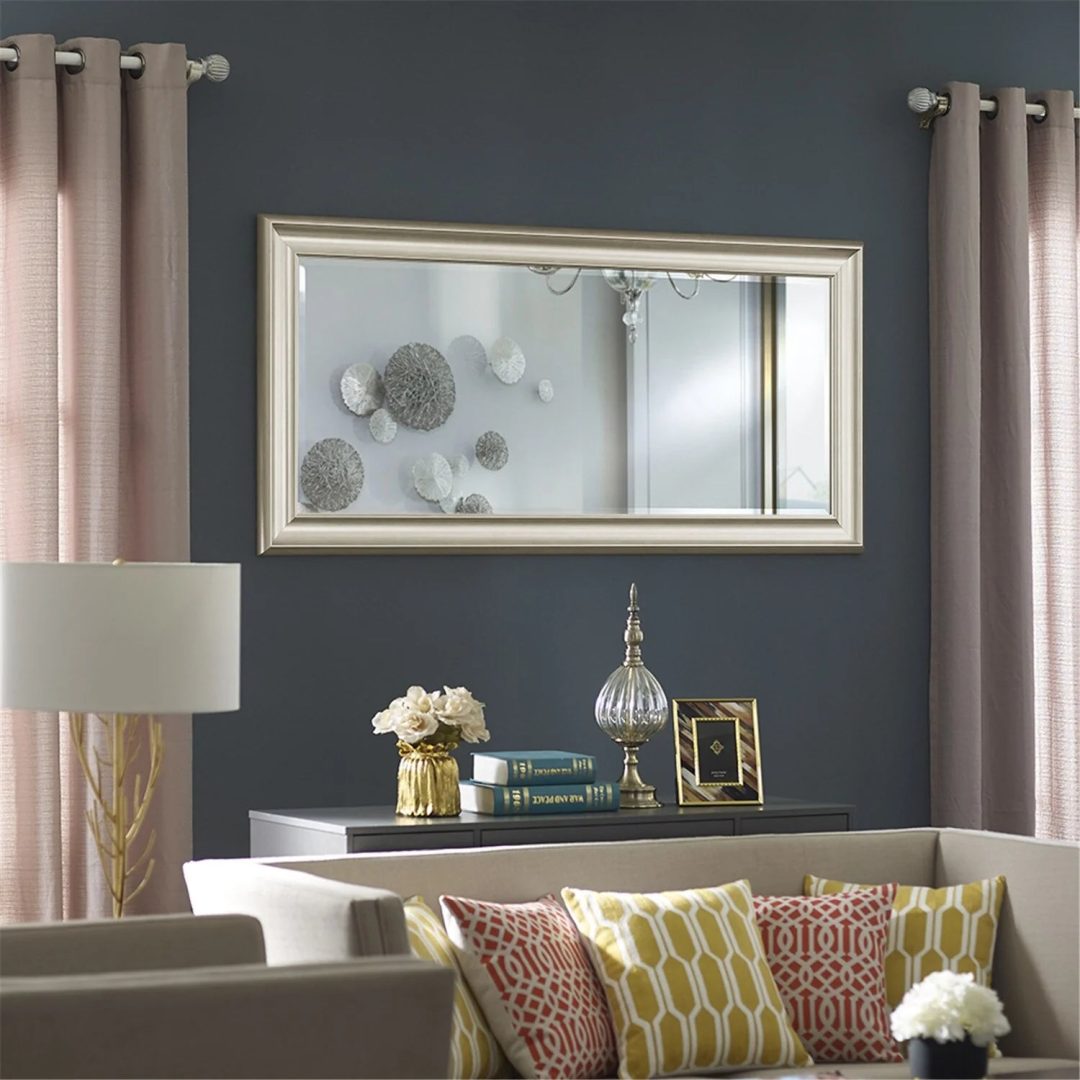 ZenVora Tall Full Length Mirror, Oversized Rectangle Full Body Wall Mounted Mirror with Smooth Faux Wood Frame