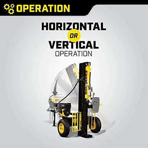 ZenVora 25-Ton Horizontal/Vertical Full-Beam Gas Log Splitter with Auto Return