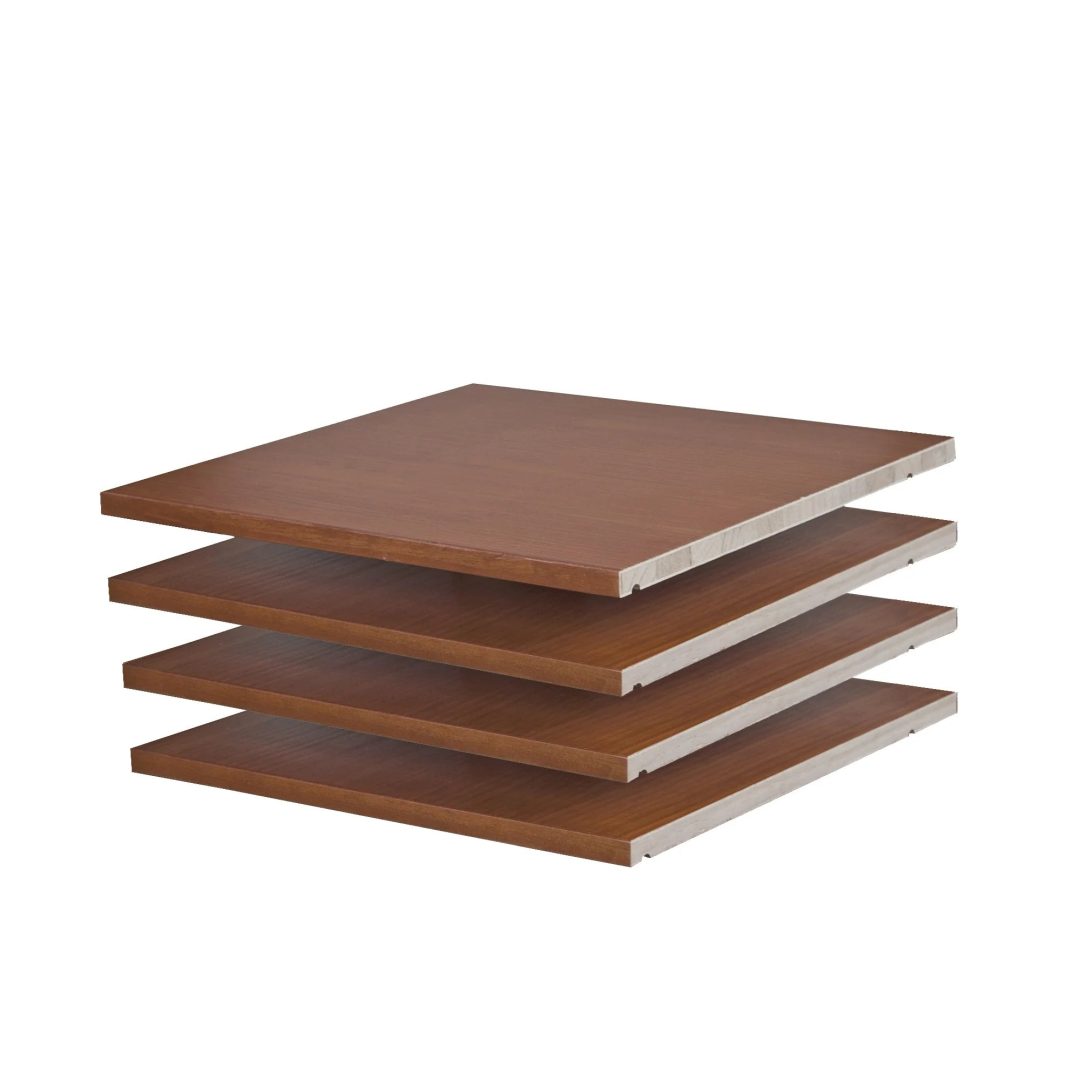 ZenVora Set of 4 Small Solid Wood Shelves for Wardrobe and Armoire Storage