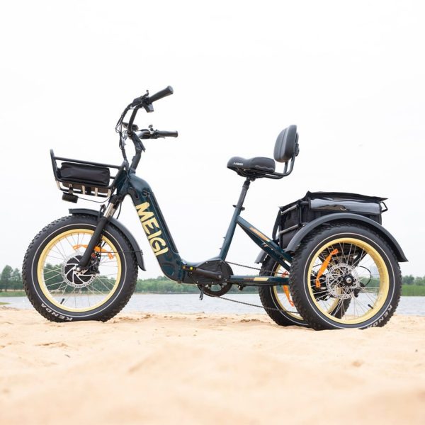 ZenVora 48V 14Ah 750W Foldable Fat Tire Electric Trike, 330-Lb. Capacity