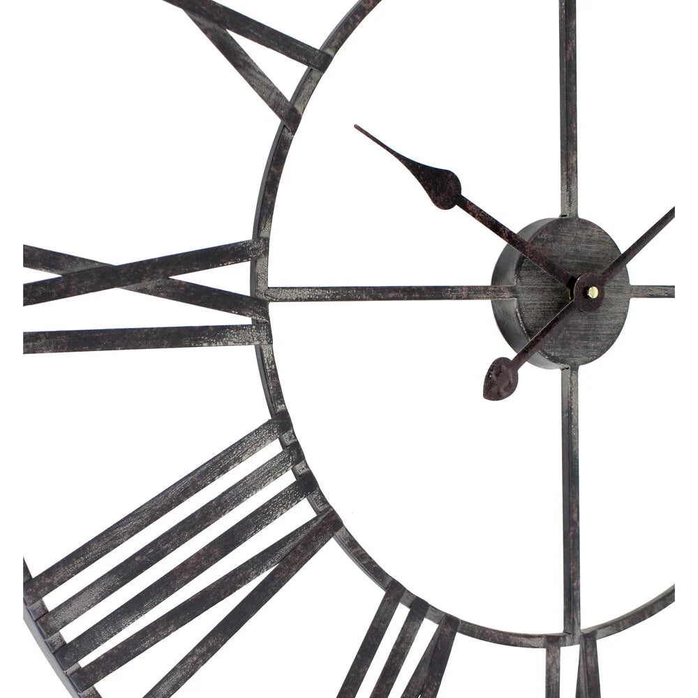 ZenVora Modern Round Metal Wall Clock, Decorative Circular Hanging Clock for Living Room, Bedroom and Office