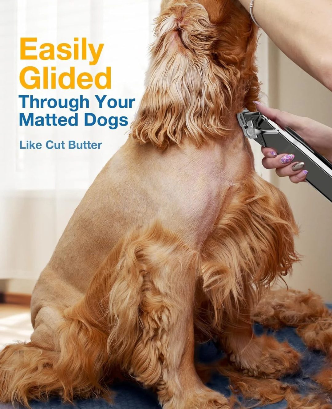 ZenVora Dog Clippers for Thick Heavy Coats, Professional Electric Pet Grooming Trimmer for Long Hair Dogs