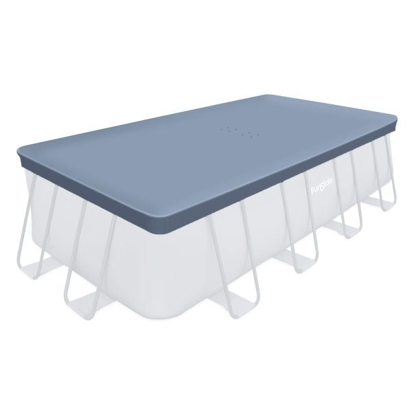 ZenVora 18ft Rectangular Pool Cover – Durable Above-Ground Cover for Oasis/Activity Pools, Gray