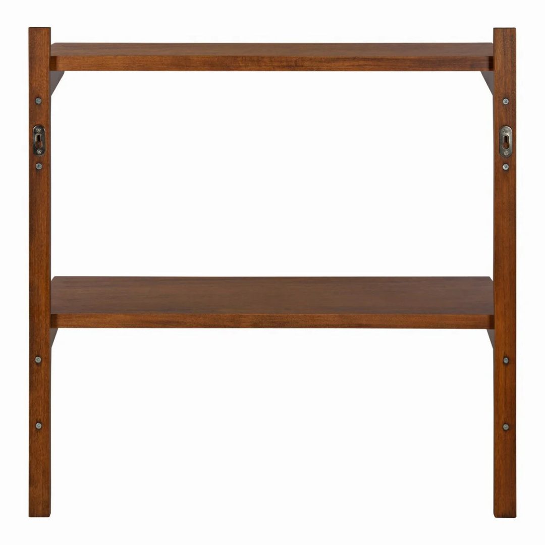 ZenVora Mid-Century Wall Shelves, 24x8x24 Inch Decorative Wall Mounted Storage and Display Shelving for Home Decor