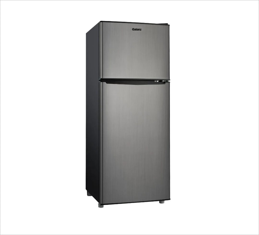 ZenVora 4.6 Cu. Ft. 2 Door Mini Refrigerator with Freezer - Stainless Steel Compact Fridge with Interior Light