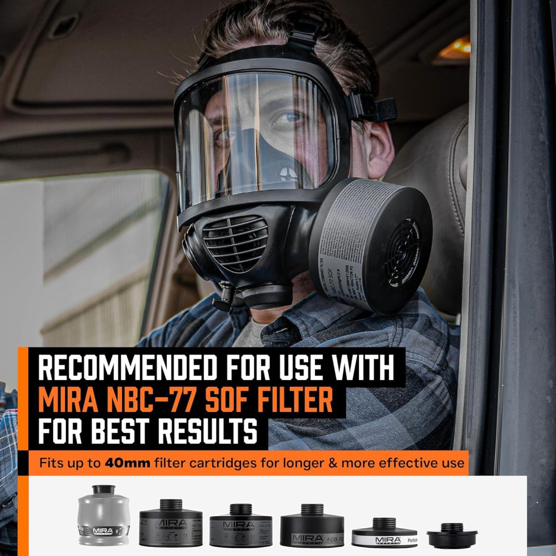 ZenVora CBRN Full Face Gas Mask with Drinking System