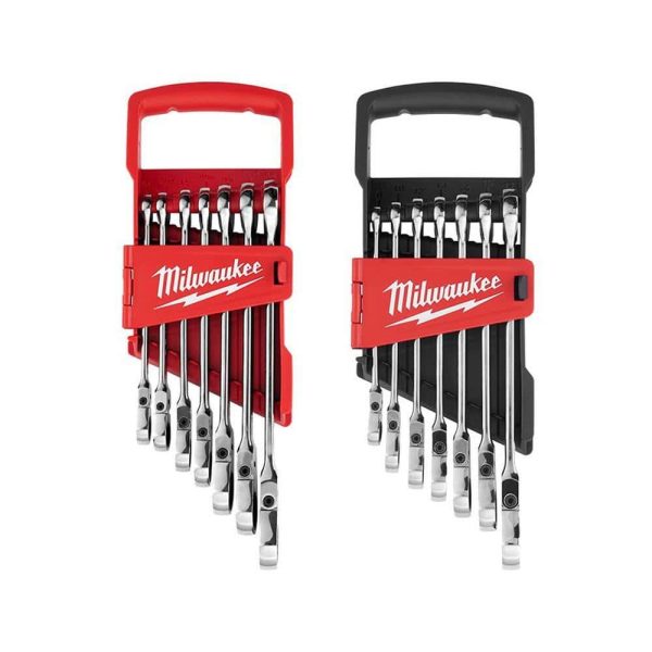 ZenVora 14-Piece Flex Head Ratcheting Combination Wrench Set SAE Metric, 144-Position Reversible Ratchet Wrenches