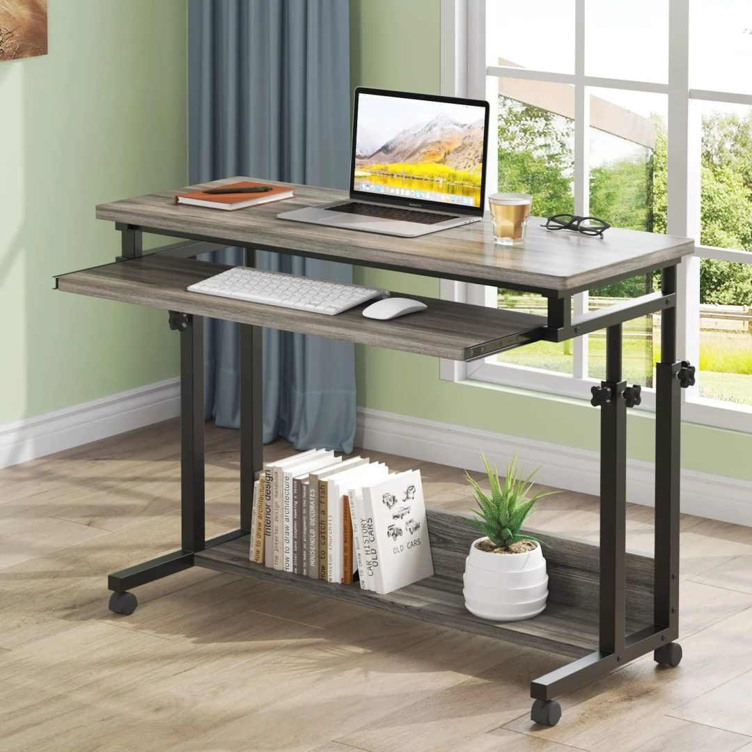 ZenVora Height Adjustable Laptop Desk, Portable Sofa and Bed Table for Work and Study