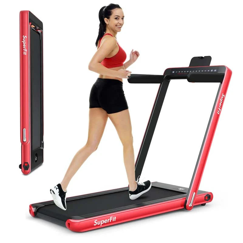 ZenVora 2-in-1 Folding Electric Treadmill, 2.25 HP, Under-Desk, with Dual Display and Smart App Control