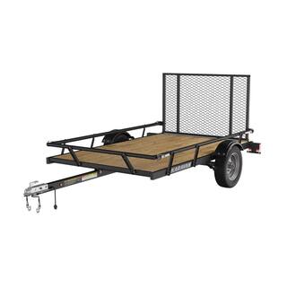 ZenVora 5 x 8 ft. Wood Floor Utility Trailer with Sliding Rail System