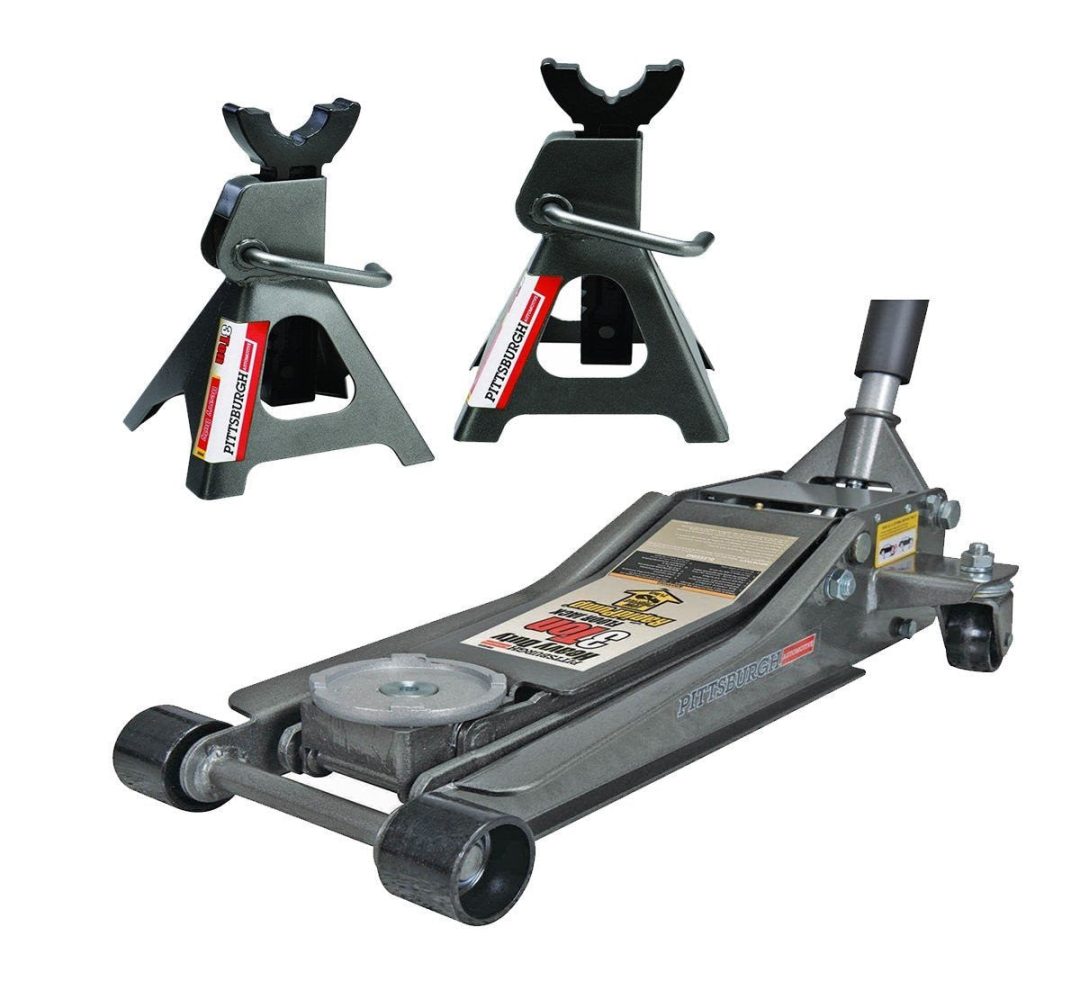 ZenVora 3-Ton Low-Profile Floor Jack and Jack Stands Set