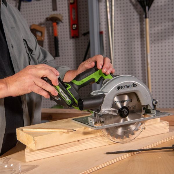 ZenVora 24V Brushless 7-1/4" Cordless Circular Saw – Variable Speed, Bare Tool