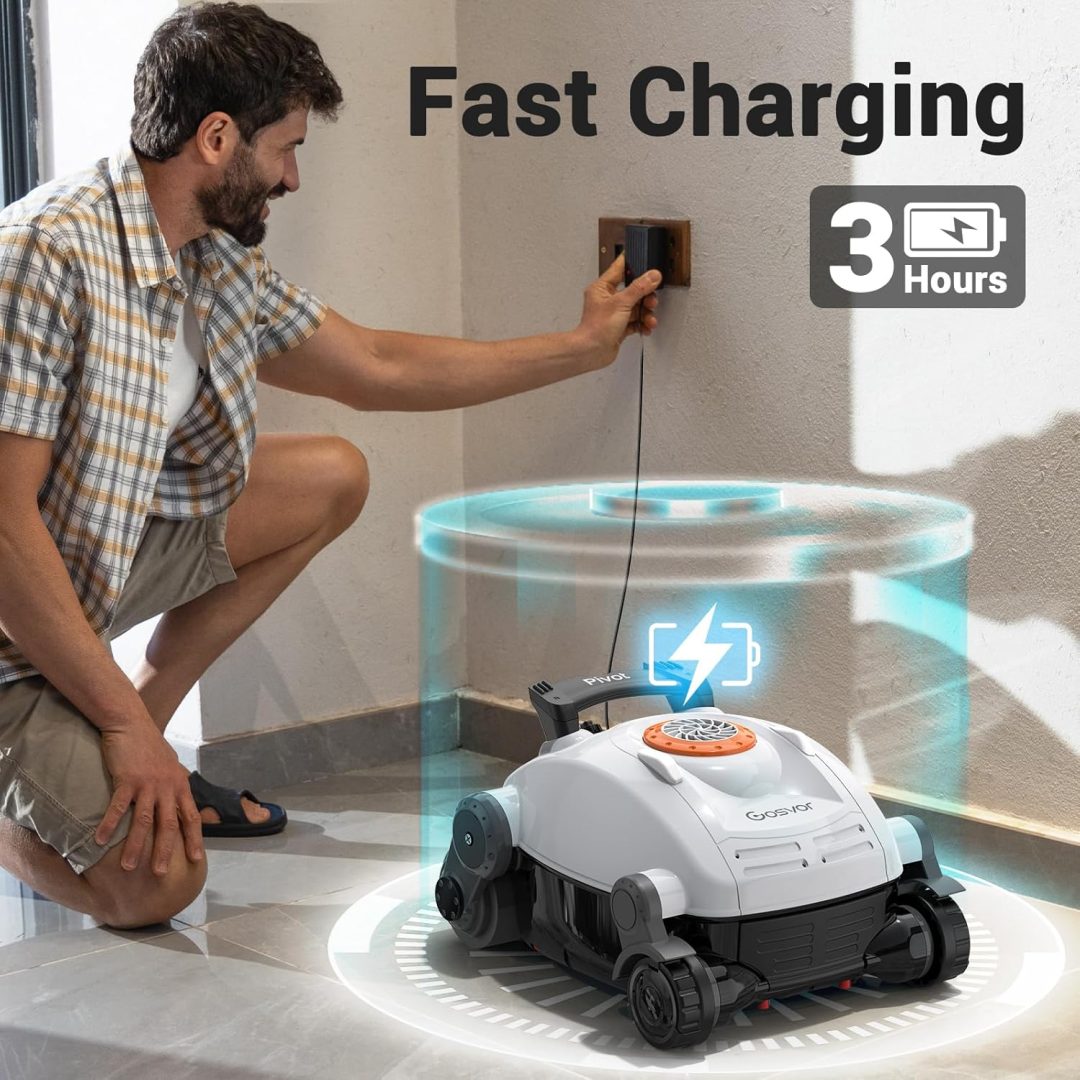 ZenVora Cordless Robotic Pool Cleaner, Automatic Wall Climbing Pool Vacuum for Swimming Pool Cleaning