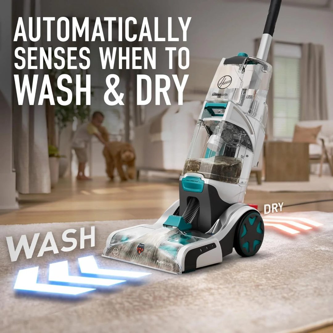 ZenVora Automatic Carpet Cleaner Machine for Carpet and Upholstery, Deep Cleaning Shampooer, Turquoise