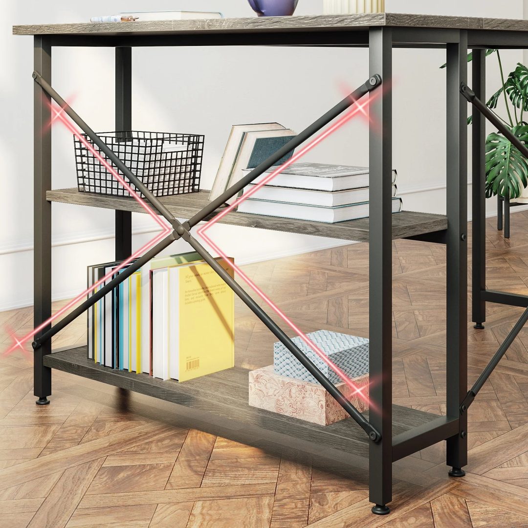 ZenVora Small L Shaped Computer Desk with Storage Shelves, Compact Corner Workstation for Home Office and Study