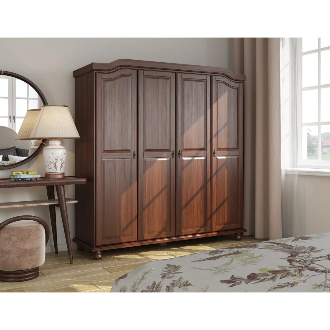 ZenVora Set of 4 Small Solid Wood Shelves for Wardrobe and Armoire Storage
