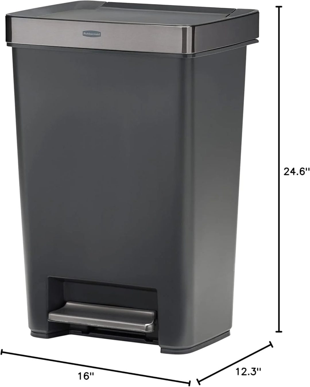 ZenVora 13 Gallon Step-On Trash Can for Home and Kitchen, Hands-Free Garbage Bin