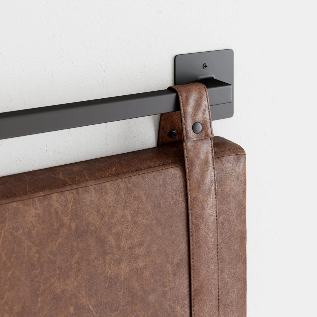 ZenVora Wall Mount Upholstered Headboard with Metal Rail - Modern Bedroom Headboard