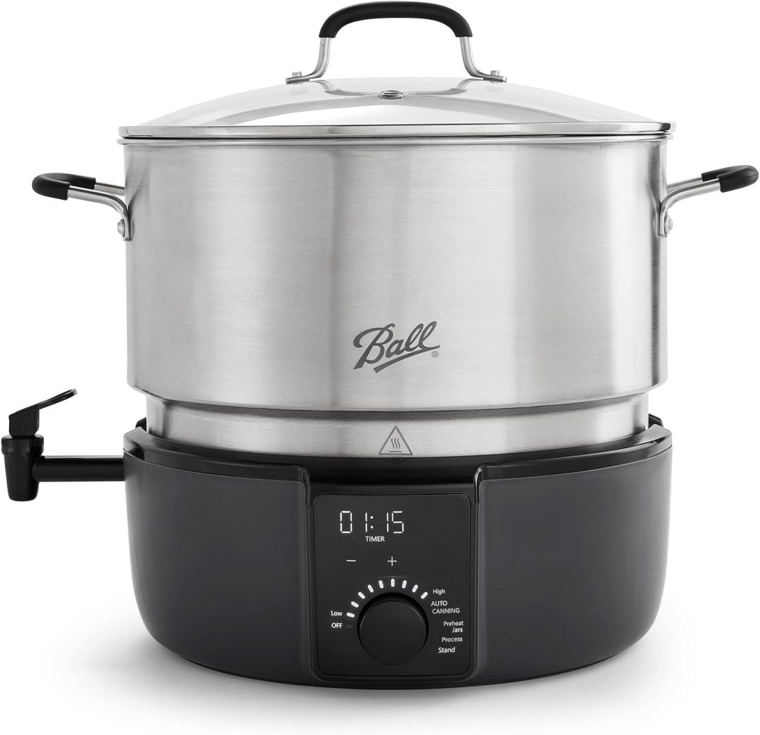 Electric Water Bath Canner, Automatic Home Canning Appliance for Jars, Fruits, Vegetables and Preserves