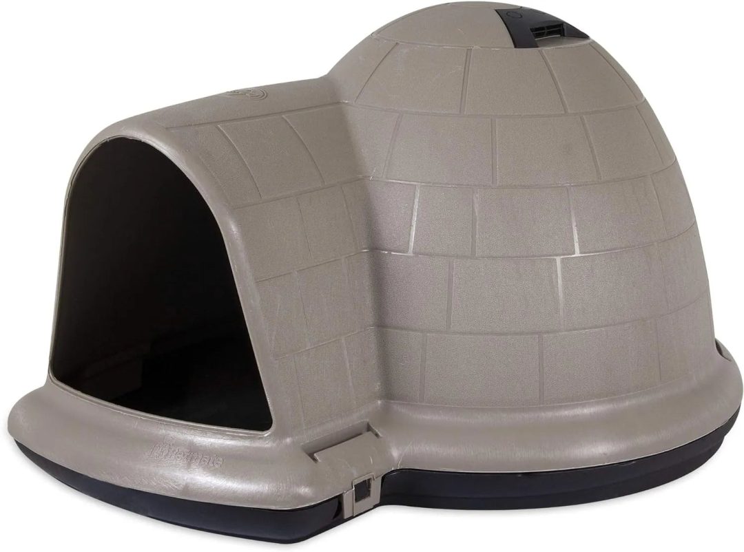 ZenVora XL Igloo Dog House for 90–125 Lb. Dogs, All-Weather Pet Shelter, Made in USA