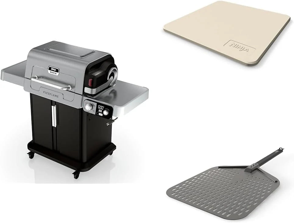 ZenVora 5-in-1 Electric and Propane Grill, 3-Burner Outdoor BBQ Grill and Smoker with Digital Controls, Griddle and Pizza Maker, Stainless Steel