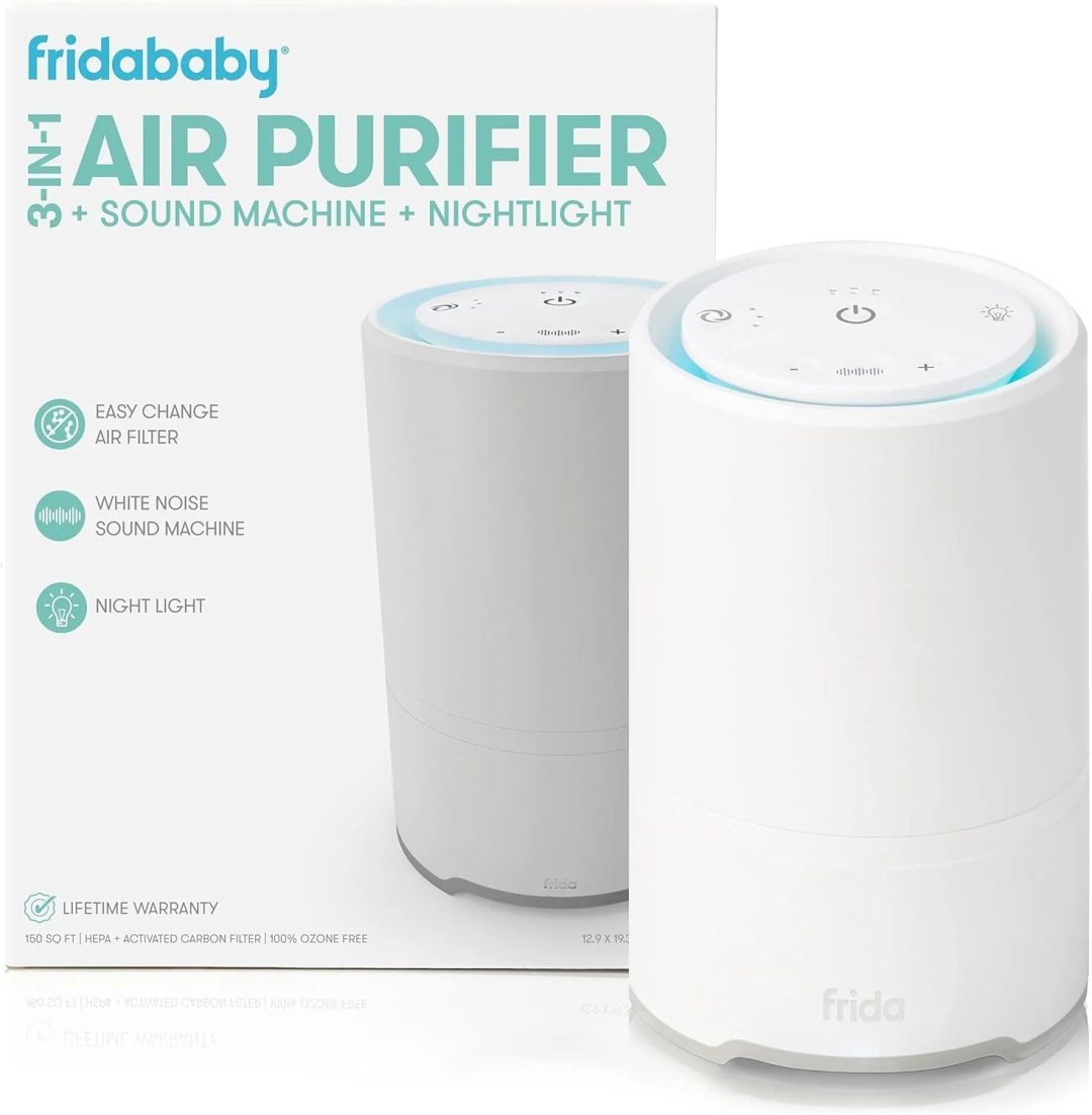 ZenVora 3-in-1 Baby Air Purifier, Compact Nursery Air Cleaner for Baby Room, Bedroom and Home