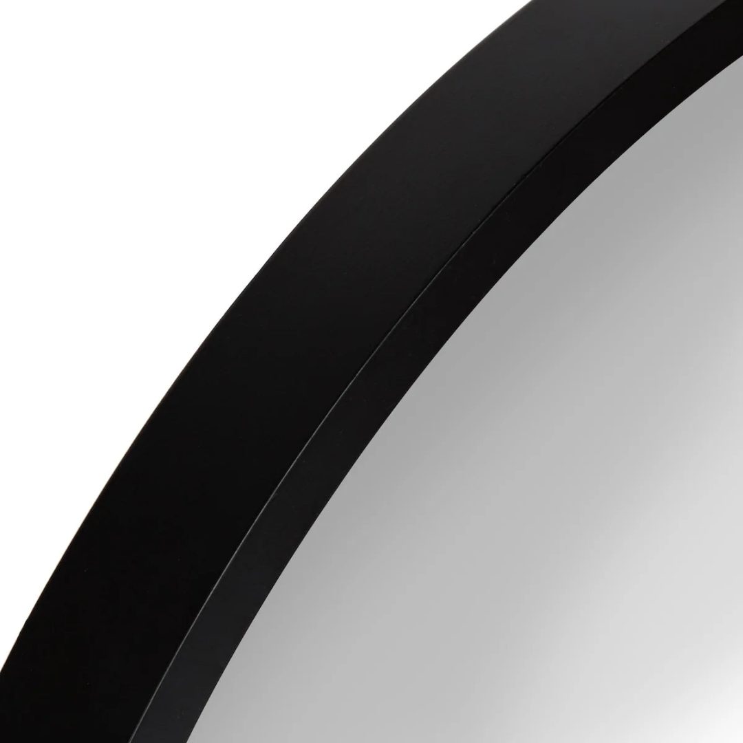 ZenVora Round Wood Accent Wall Mirror, Modern Decorative Wooden Frame Mirror for Living Room, Bedroom and Entryway