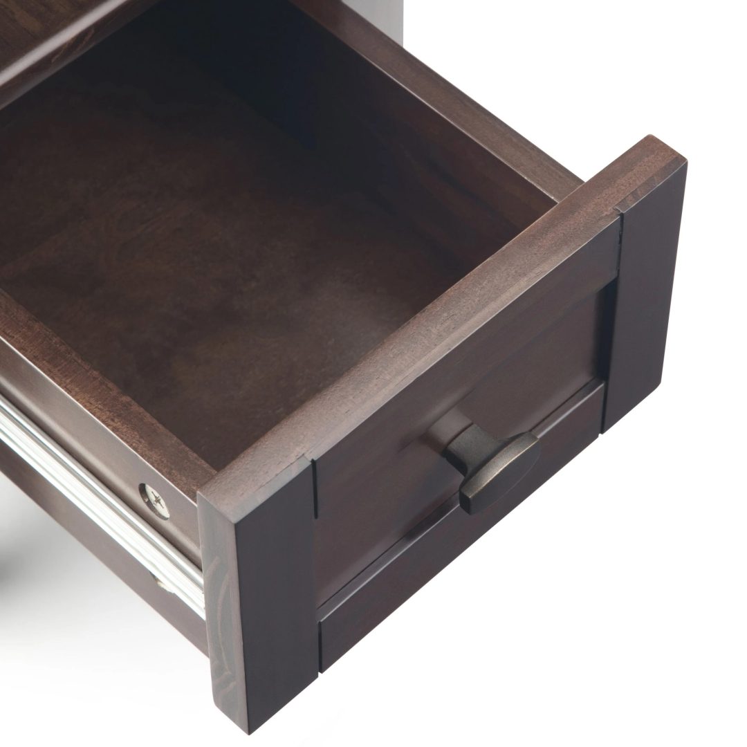 ZenVora 14" Wide Solid Wood Narrow Side Table, Rectangle Transitional Style Accent Table