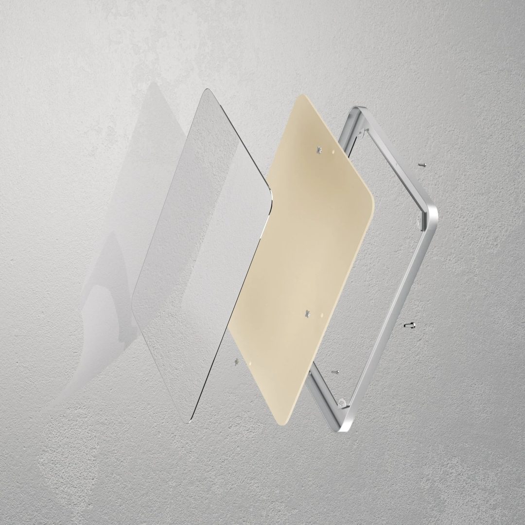 ZenVora Wall Mirror Vanity Mirror, Bathroom Mirror with Rounded Corners, 1 Piece