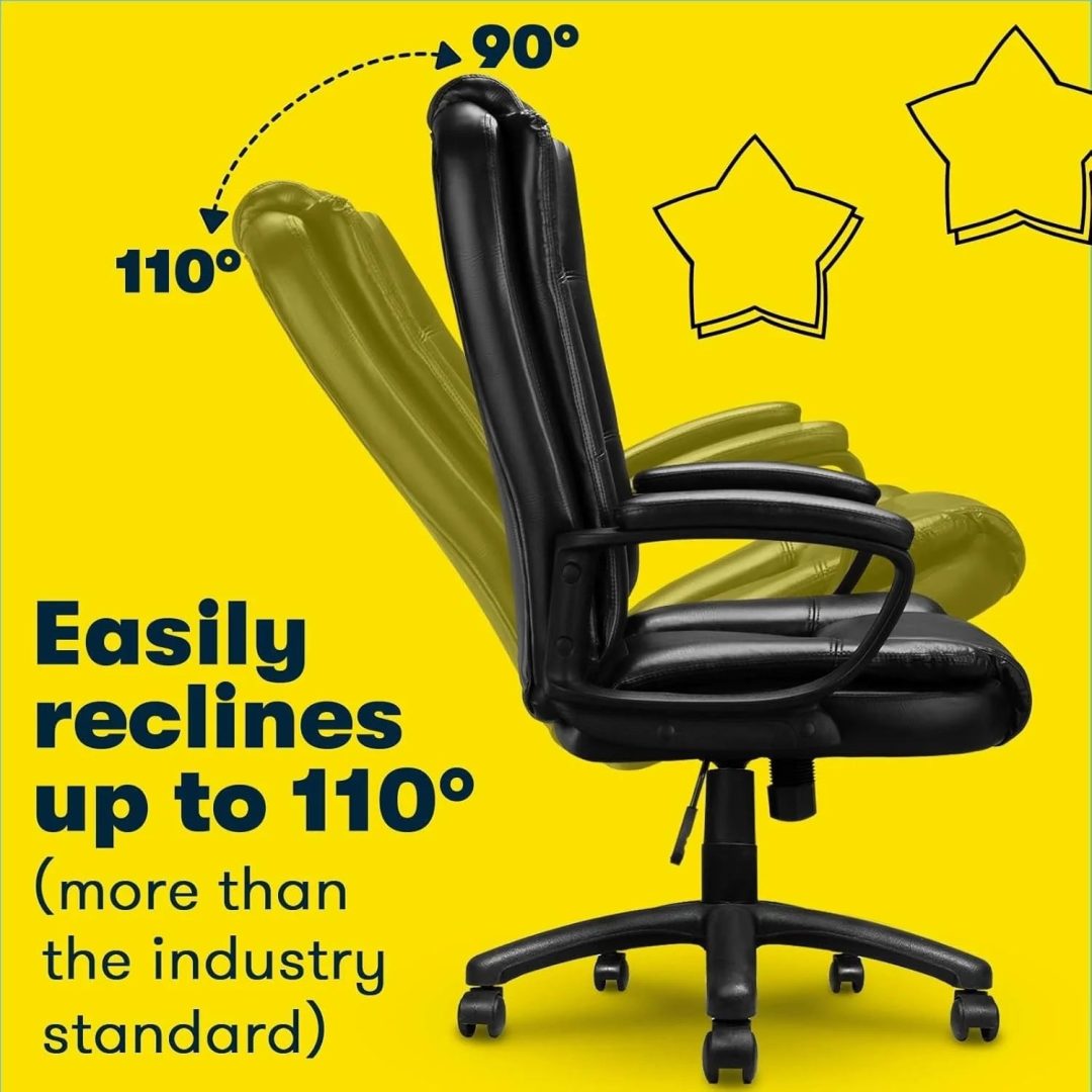 ZenVora Big and Tall Executive Office Chair, High Back Ergonomic Leather Chair, 400 lb Capacity