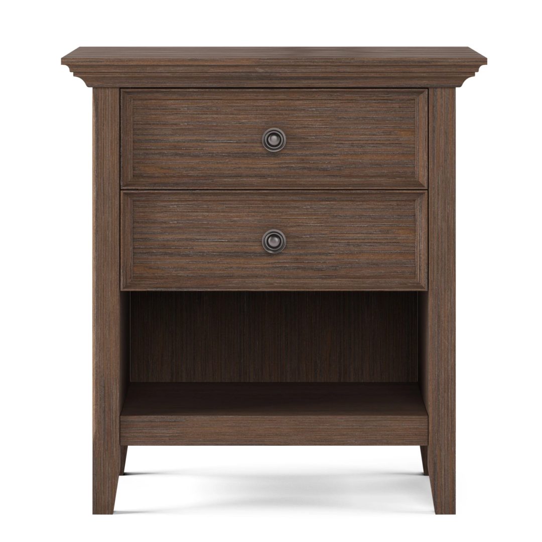 ZenVora 24 Inch Wide Solid Wood Nightstand, Bedside Table and Bedroom End Table