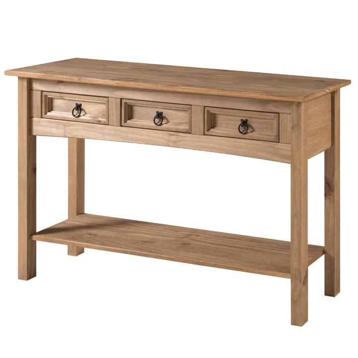 ZenVora Wood Console Table with 3 Drawers, Entryway Hallway Storage and Display Table for Home