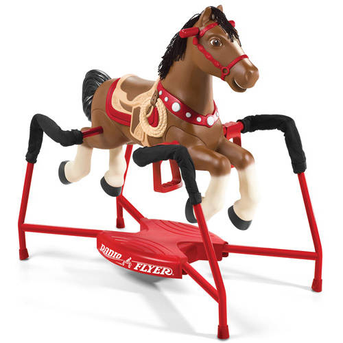 ZenVora Interactive Spring Horse Ride-On Toy with Sounds and Accessories, Ages 2-6, 60-Lb. Capacity