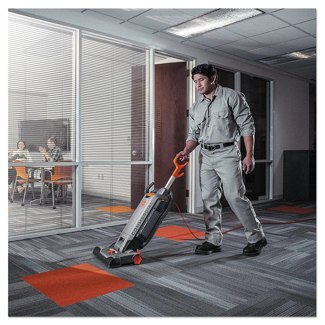 ZenVora 15-Inch Commercial Upright Vacuum Cleaner with Intellibelt, for Carpet and Hard Floors, Gray