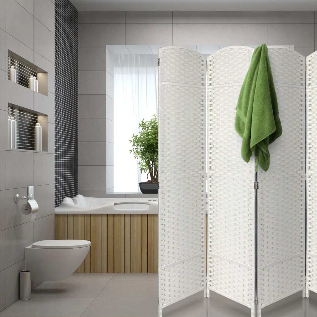 ZenVora Tall Folding Room Divider Screen, Portable Privacy Partition Wall Panel for Bedroom, Living Room and Office