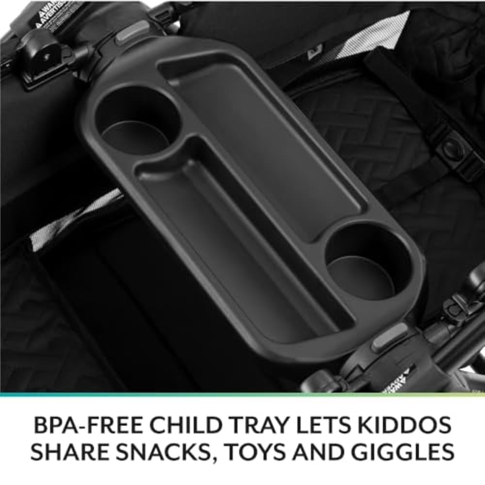 ZenVora 2-in-1 All-Terrain Baby Stroller Wagon with Canopy and Storage - Gray