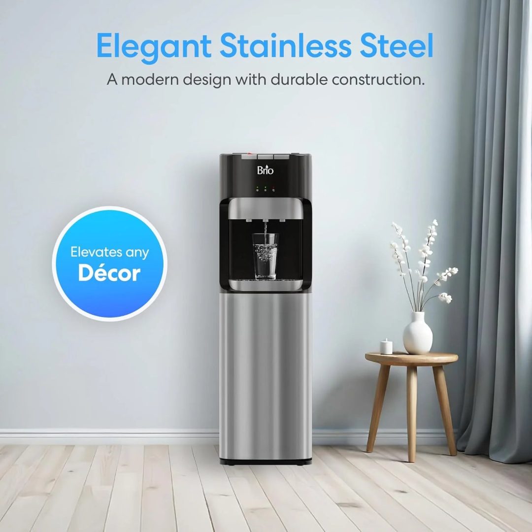 ZenVora Bottom Loading Water Cooler Dispenser – 3 Temp Settings with Child Safety Lock & LED Empty Alert